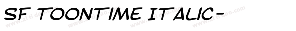 SF Toontime Italic字体转换